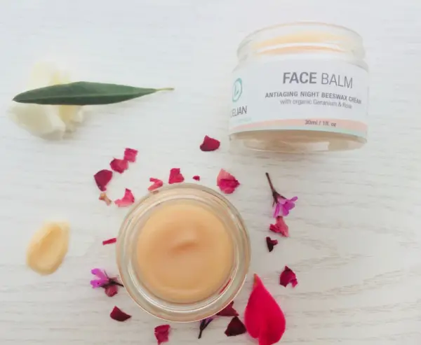 Night Face Cream, Organic Rose Face Balm